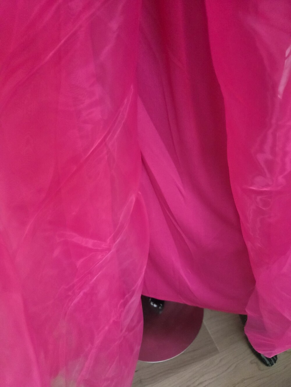 Women's Hot Pink Maxi Tulle Skirt - Picture 4 of 6